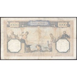 F 38-24 - 21/07/1938 - 1000 francs - Cérès et Mercure mod. - Série T.3616 - Etat : TB+