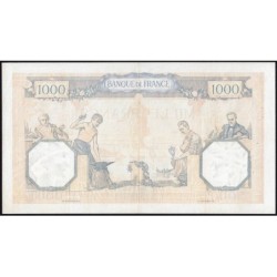 F 38-27 - 22/09/1938 - 1000 francs - Cérès et Mercure mod. - Série O.3890 - Etat : TTB à TTB+