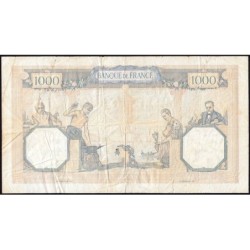 F 38-28 - 06/10/1938 - 1000 francs - Cérès et Mercure mod. - Série U.3986 - Etat : B