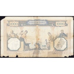 F 38-30 - 20/10/1938 - 1000 francs - Cérès et Mercure mod. - Série K.4276 - Etat : AB
