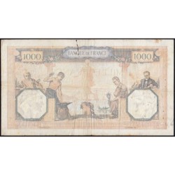 F 38-30 - 20/10/1938 - 1000 francs - Cérès et Mercure mod. - Série N.4511 - Etat : TB-