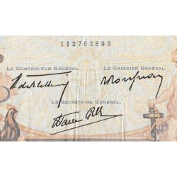 F 38-30 - 20/10/1938 - 1000 francs - Cérès et Mercure mod. - Série N.4511 - Etat : TB-