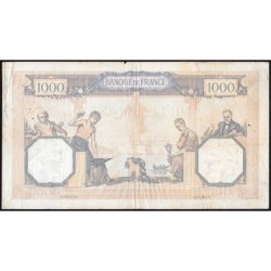 F 38-31 - 27/10/1938 - 1000 francs - Cérès et Mercure mod. - Série O.4894 - Etat : TB
