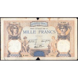 F 38-31 - 27/10/1938 - 1000 francs - Cérès et Mercure mod. - Série M.4950 - Etat : AB