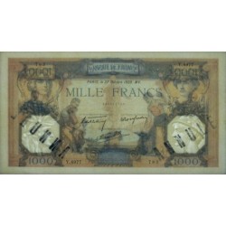 F 38-31 - 27/10/1938 - 1000 francs - Cérès et Mercure mod. - Série Y.4977 - Annulé - Etat : SUP+