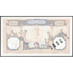 F 38-31 - 27/10/1938 - 1000 francs - Cérès et Mercure mod. - Série Y.4977 - Annulé - Etat : SUP+