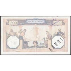 F 38-31 - 27/10/1938 - 1000 francs - Cérès et Mercure mod. - Série Y.4977 - Annulé - Etat : TTB+
