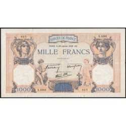 F 38-33 - 26/01/1939 - 1000 francs - Cérès et Mercure mod. - Série X.5562 - Etat : TB+