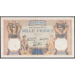 F 38-33 - 26/01/1939 - 1000 francs - Cérès et Mercure mod. - Série Y.5912 - Etat : TTB