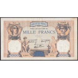 F 38-33 - 26/01/1939 - 1000 francs - Cérès et Mercure mod. - Série Q.5915 - Etat : TB+