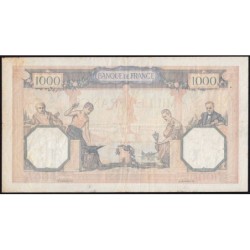 F 38-33 - 26/01/1939 - 1000 francs - Cérès et Mercure mod. - Série Q.5915 - Etat : TB+