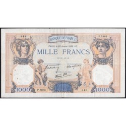 F 38-33 - 26/01/1939 - 1000 francs - Cérès et Mercure mod. - Série P.5985 - Etat : TTB