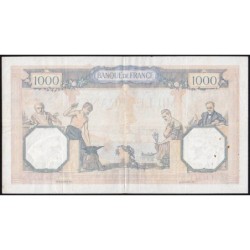 F 38-33 - 26/01/1939 - 1000 francs - Cérès et Mercure mod. - Série P.5985 - Etat : TTB