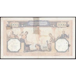 F 38-34 - 02/02/1939 - 1000 francs - Cérès et Mercure mod. - Série U.6254 - Etat : TB-