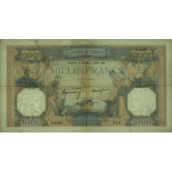 F 38-35 - 30/03/1939 - 1000 francs - Cérès et Mercure mod. - Série S.6526 - Etat : TTB