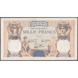 F 38-35 - 30/03/1939 - 1000 francs - Cérès et Mercure mod. - Série C.6573 - Etat : TTB