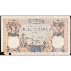 F 38-35 - 30/03/1939 - 1000 francs - Cérès et Mercure mod. - Série S.6578 - Etat : AB