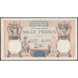 F 38-35 - 30/03/1939 - 1000 francs - Cérès et Mercure mod. - Série Q.6608 - Etat : TTB