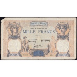 F 38-35 - 30/03/1939 - 1000 francs - Cérès et Mercure mod. - Série S.6613 - Etat : B