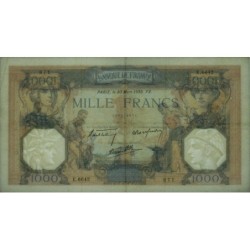 F 38-35 - 30/03/1939 - 1000 francs - Cérès et Mercure mod. - Série E.6642 - Etat : TTB