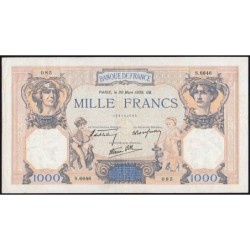 F 38-35 - 30/03/1939 - 1000 francs - Cérès et Mercure mod. - Série S.6646 - Etat : TTB