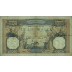 F 38-35 - 30/03/1939 - 1000 francs - Cérès et Mercure mod. - Série L.6680 - Etat : TTB-