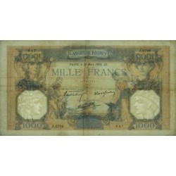 F 38-35 - 30/03/1939 - 1000 francs - Cérès et Mercure mod. - Série J.6706 - Etat : TTB-