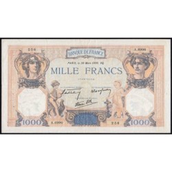 F 38-35 - 30/03/1939 - 1000 francs - Cérès et Mercure mod. - Série A.6996 - Etat : TTB