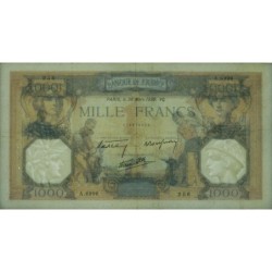 F 38-35 - 30/03/1939 - 1000 francs - Cérès et Mercure mod. - Série A.6996 - Etat : TTB
