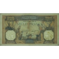 F 38-35 - 30/03/1939 - 1000 francs - Cérès et Mercure mod. - Série Y.7000 - Etat : TTB