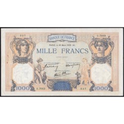 F 38-35 - 30/03/1939 - 1000 francs - Cérès et Mercure mod. - Série U.7013 - Etat : TTB