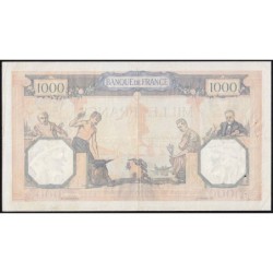 F 38-35 - 30/03/1939 - 1000 francs - Cérès et Mercure mod. - Série U.7013 - Etat : TTB