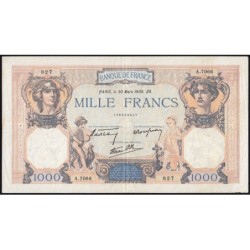F 38-35 - 30/03/1939 - 1000 francs - Cérès et Mercure mod. - Série A.7066 - Etat : TTB