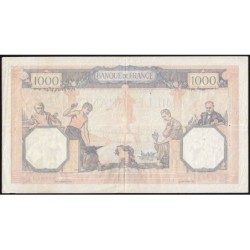 F 38-35 - 30/03/1939 - 1000 francs - Cérès et Mercure mod. - Série A.7066 - Etat : TTB