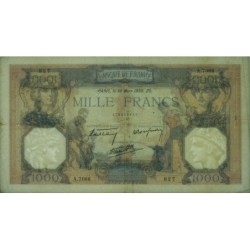 F 38-35 - 30/03/1939 - 1000 francs - Cérès et Mercure mod. - Série A.7066 - Etat : TTB