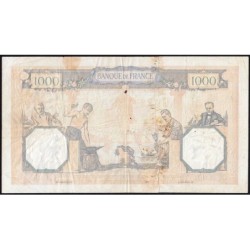 F 38-37 - 21/09/1939 - 1000 francs - Cérès et Mercure mod. - Série W.7869 (remplacem.) - Etat : AB