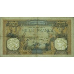 F 38-41 - 18/01/1940 - 1000 francs - Cérès et Mercure mod. - Série N.8682 - Etat : TTB-