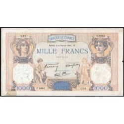 F 38-42 - 08/02/1940 - 1000 francs - Cérès et Mercure mod. - Série C.8863 - Etat : TB-