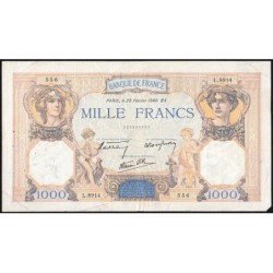 F 38-43 - 29/02/1940 - 1000 francs - Cérès et Mercure mod. - Série L.8914 - Etat : TB