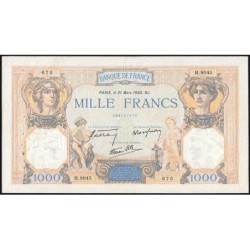 F 38-44 - 21/03/1940 - 1000 francs - Cérès et Mercure mod. - Série H.9045 - Etat : TB+