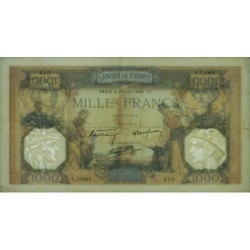 F 38-49 - 20/06/1940 - 1000 francs - Cérès et Mercure mod. - Série C.10091 - Etat : TTB