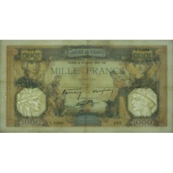 F 38-50 - 18/07/1940 - 1000 francs - Cérès et Mercure mod. - Série Y.10292 - Etat : TTB