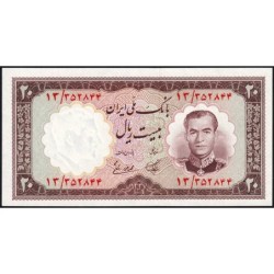 Iran - Pick 69 - 20 rials - Série 13 - SH1337 (1958) - Etat : NEUF