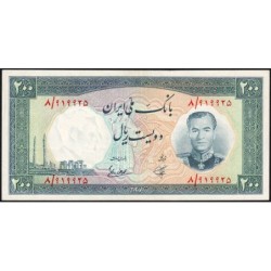 Iran - Pick 70 - 200 rials - Série 8 - SH1337 (1958) - Etat : SUP+