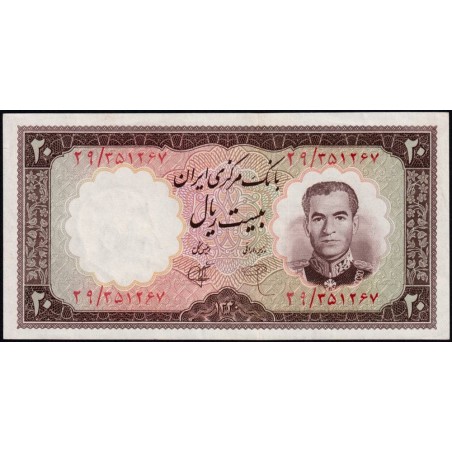 Iran - Pick 72 - 20 rials - Série 29 - SH1340 (1961) - Etat : SUP
