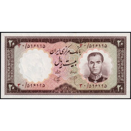 Iran - Pick 72 - 20 rials - Série 30 - SH1340 (1961) - Etat : pr.NEUF