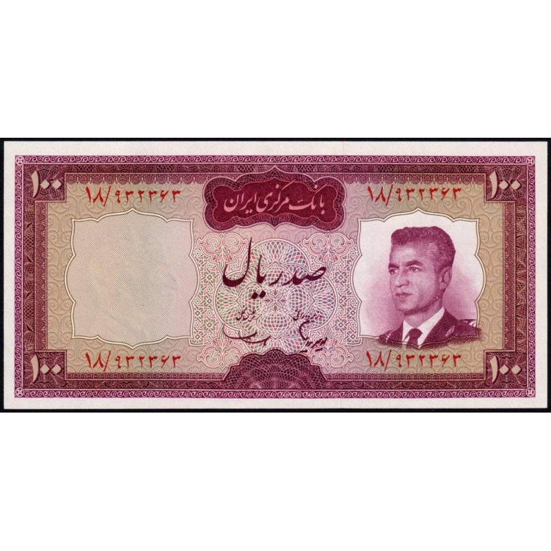 Iran - Pick 80 - 100 rials - Série 18 - 1966 - Etat : NEUF