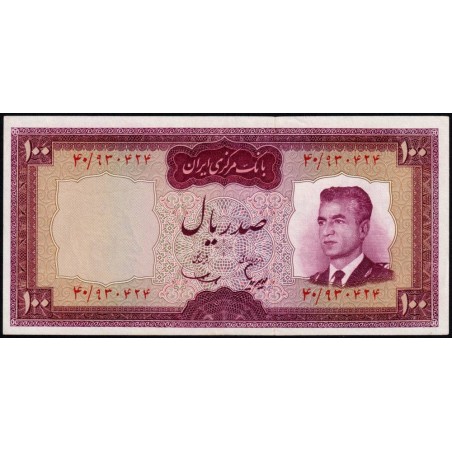 Iran - Pick 80 - 100 rials - Série 40 - 1966 - Etat : SPL