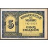 Maroc - Pick 24_1b - 5 francs - 01/08/1943 - Etat : SUP+