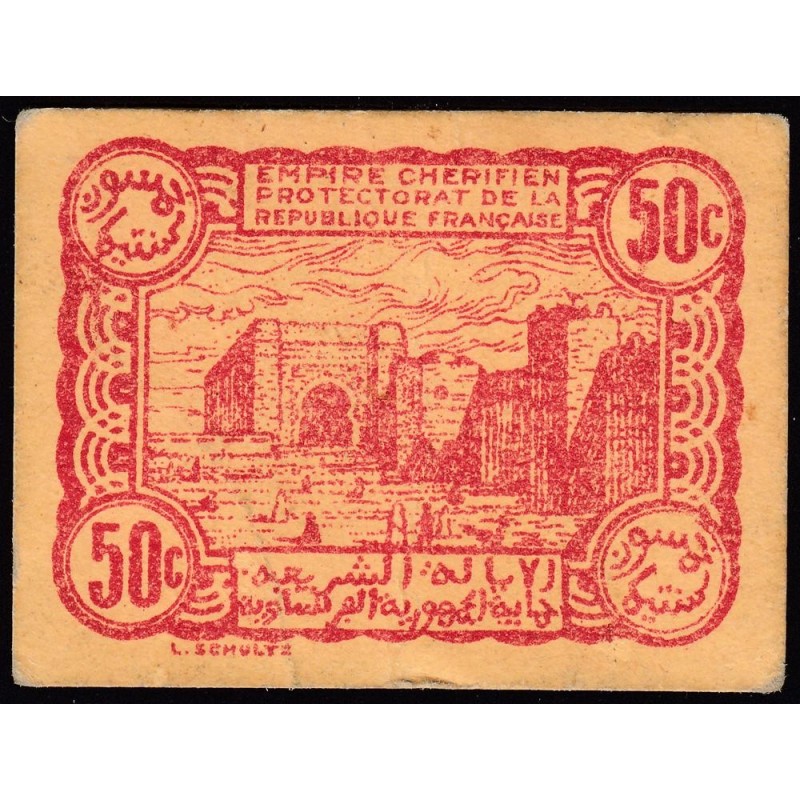 Maroc - Pick 41 - 50 centimes - 06/04/1944 - Etat : TTB-
